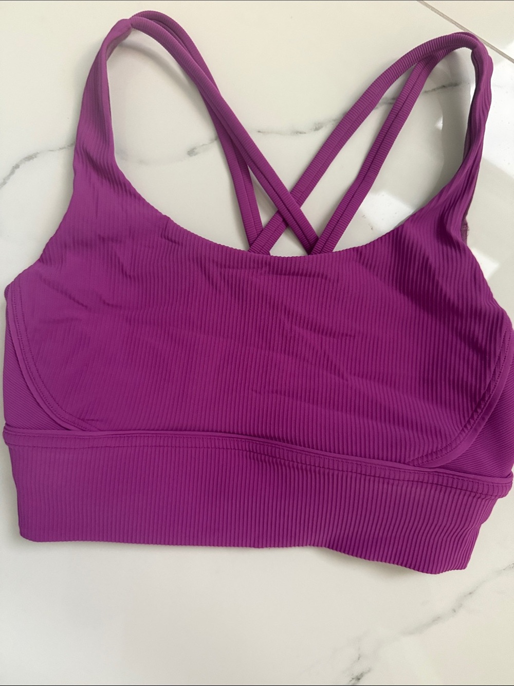 lululemon athletica Ribbed Crossback Sports Bralette - Fuchsia Size 6